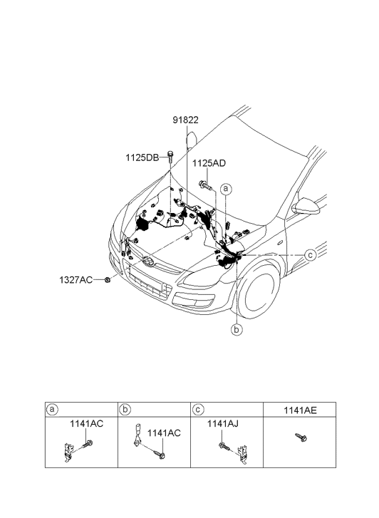 Hyundai 91332-2L235 Engine Room Wiring Assembly 91332-2L235 Hyundai Engine Room Wiring Assembly