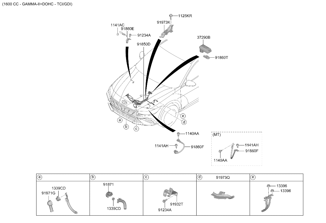 91855-AA050 Hyundai Battery Wiring Assembly