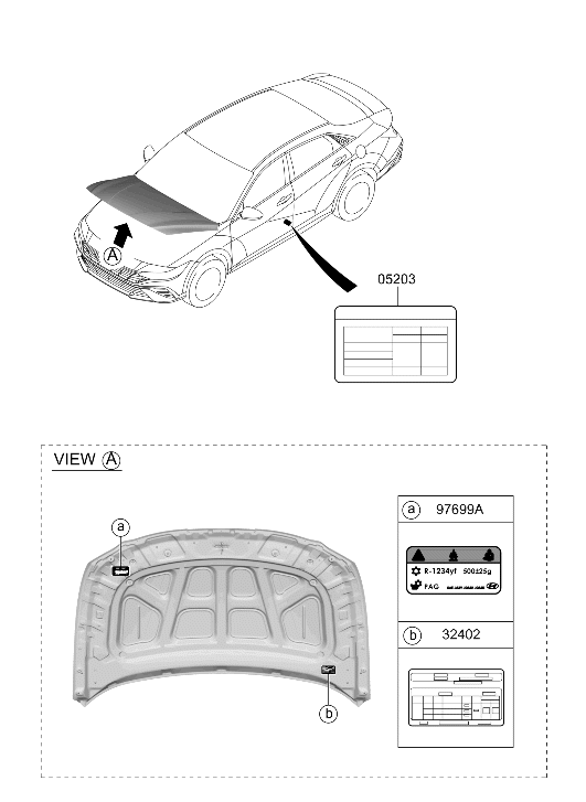 Hyundai 32450-2J057 Emission Label 32450-2J057 Hyundai Emission Label