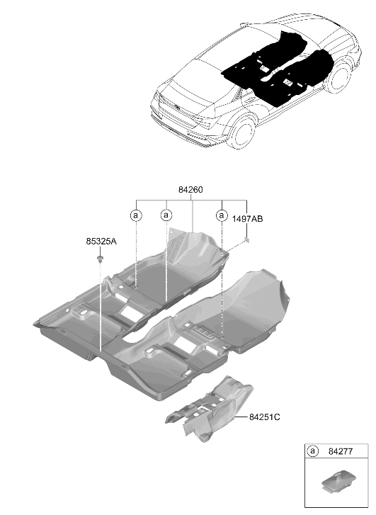84260-AA310-NNB Hyundai Floor Carpet Assembly