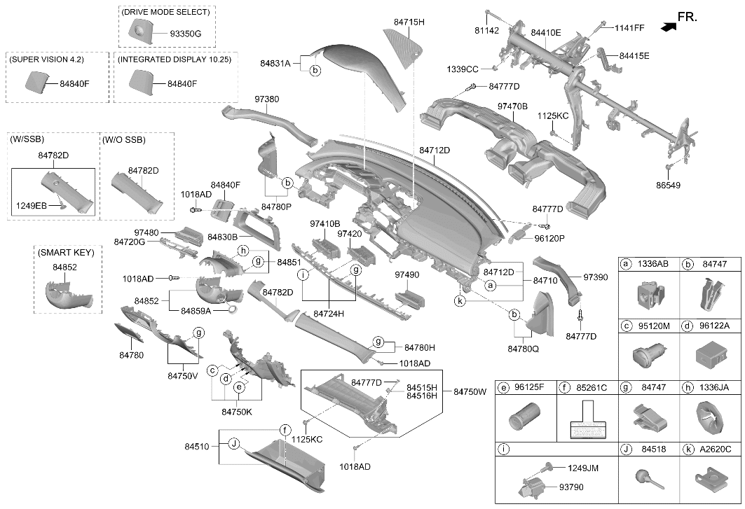 Hyundai 84730-AA110-NNB PANEL ASSY-LOWER CRASH PAD 84730-AA110-NNB Hyundai PANEL ASSY-LOWER CRASH PAD