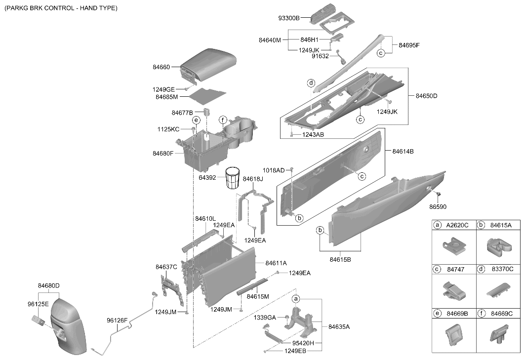 Hyundai 84635-AAAA0 BRACKET ASSY-FLOOR CONSOLE RR 84635-AAAA0 Hyundai BRACKET ASSY-FLOOR CONSOLE RR