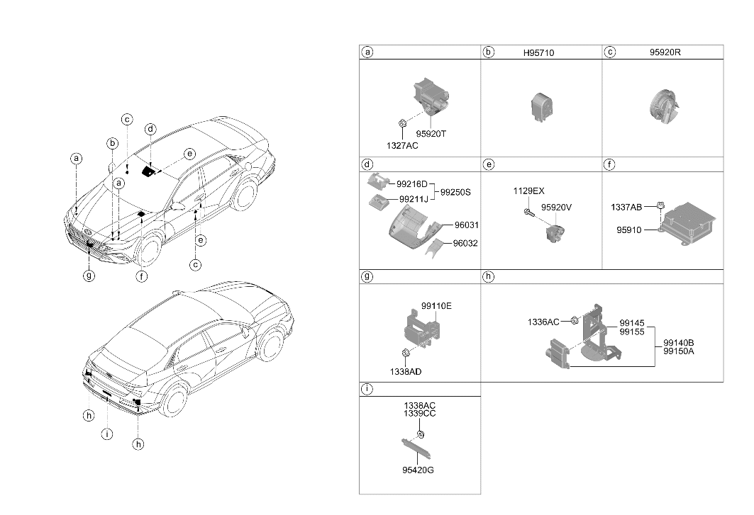 Hyundai 99210-AA610 Front View Camera Unit Assembly 99210-AA610 Hyundai Front View Camera Unit Assembly