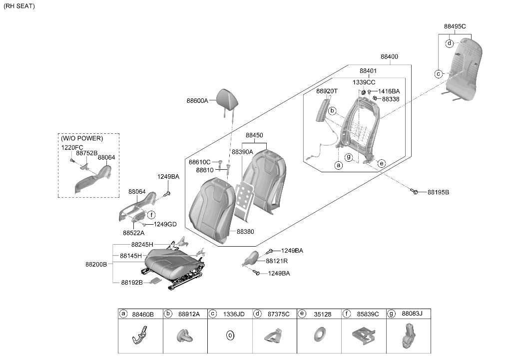 Hyundai 80620-AA500 Side Air Bag Module Front Right Hand 80620-AA500 Hyundai Side Air Bag Module Front Right Hand