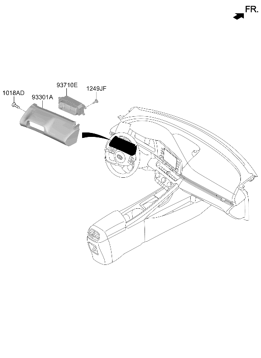 Hyundai 93710-AA310-YFR Side Crash Pad Switch Assembly 93710-AA310-YFR Hyundai Side Crash Pad Switch Assembly