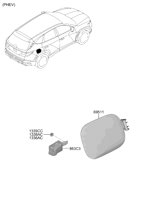 Hyundai 863C3-P4000 CONTROL ASSY-CHARGE DR 863C3-P4000 Hyundai CONTROL ASSY-CHARGE DR
