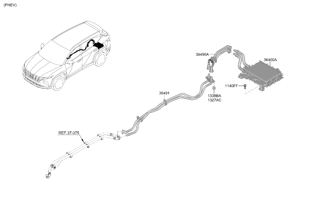 36491-3DAJ5 Hyundai HOSE & PIPE OBC B