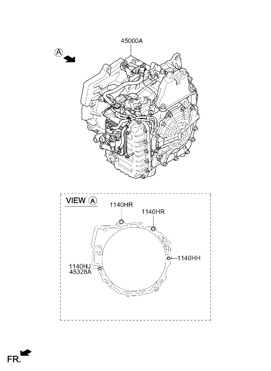 Hyundai 45000-3D550 AUTO TRANSMISSION ASSY 45000-3D550 Hyundai AUTO TRANSMISSION ASSY