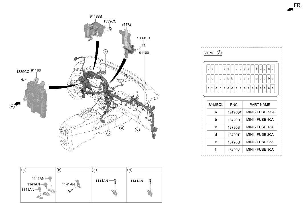 91951-P0012 Hyundai Instrument Panel Junction Box Assembly