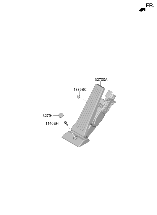 Hyundai 32700-N9110 Accelerator Pedal Assembly 32700-N9110 Hyundai Accelerator Pedal Assembly