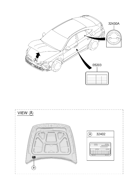 Hyundai 32431-2JDN0 Emission Label 32431-2JDN0 Hyundai Emission Label