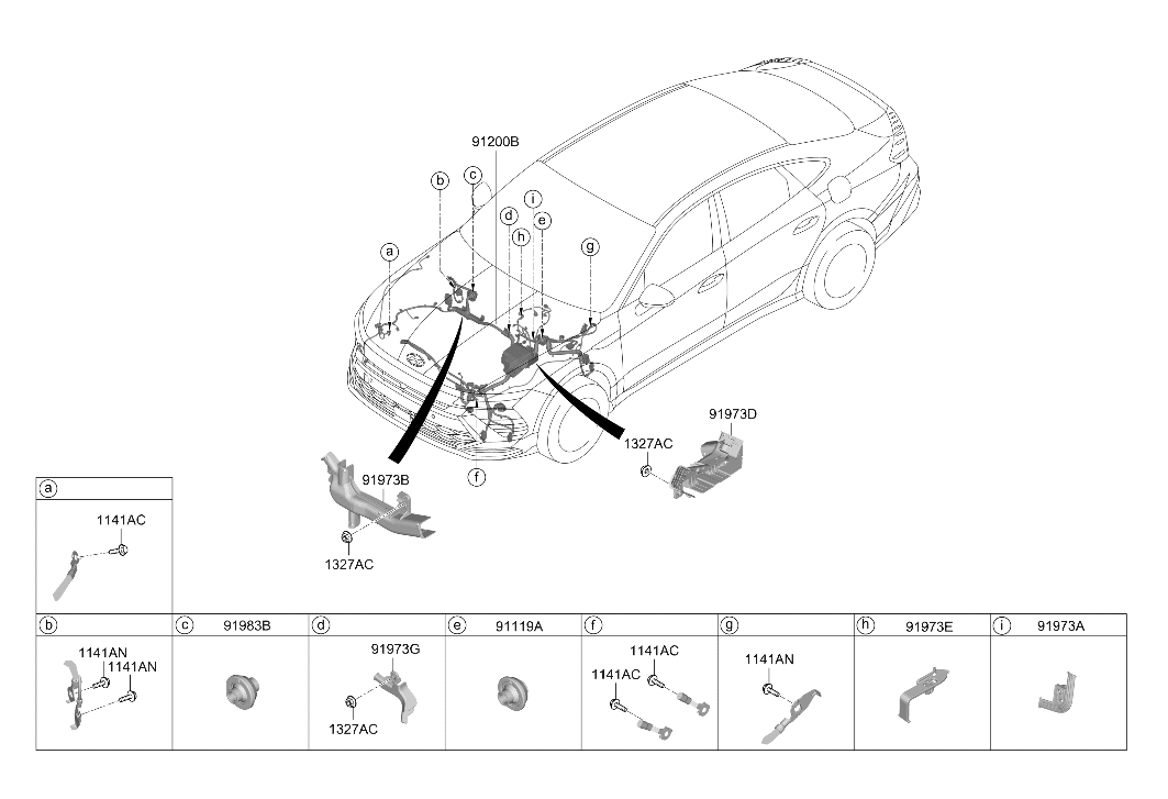 Hyundai 91961-L5090 Protector Wiring 91961-L5090 Hyundai Protector Wiring