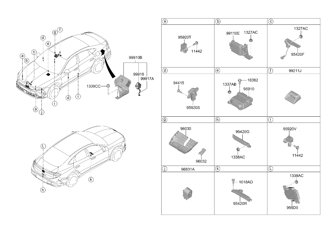 95910-L5550 Hyundai Air Bag Control Module Assembly