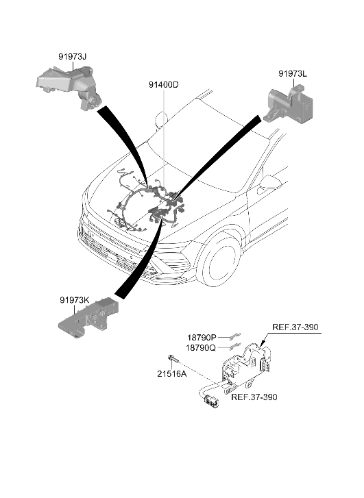 Hyundai 91400-L5530 Control Wiring Assembly 91400-L5530 Hyundai Control Wiring Assembly