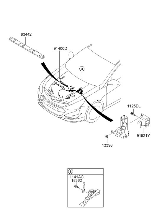 Hyundai 91400-4R012 Wiring Assembly Control 91400-4R012 Hyundai Wiring Assembly Control
