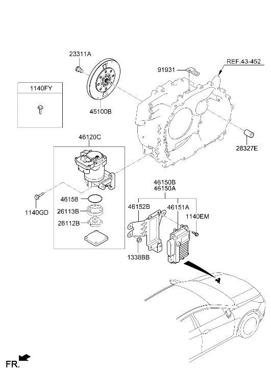 Hyundai 46150-3D120 Oil Pump Control Unit Assembly 46150-3D120 Hyundai Oil Pump Control Unit Assembly
