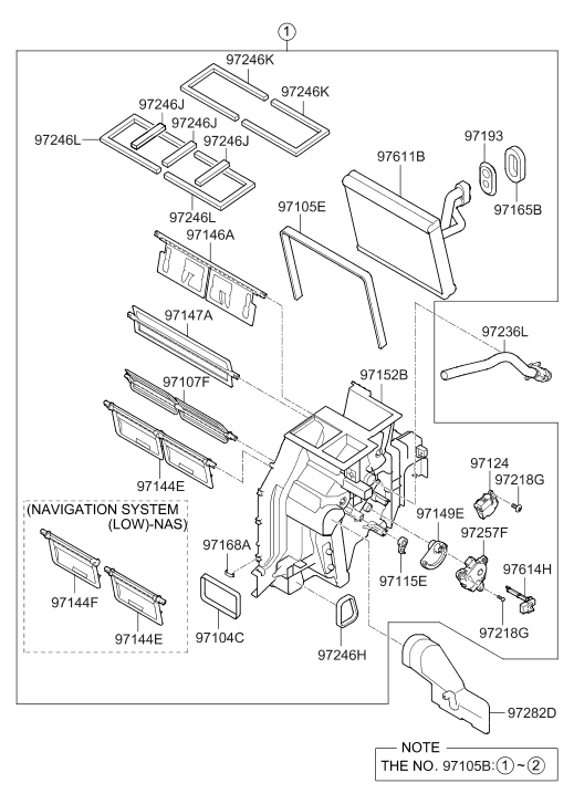 97135-3S022 Hyundai Case-Heater Blower,RH