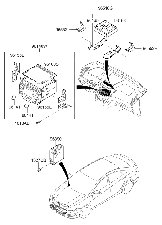 Hyundai 96510-4R000 Unit Assembly-MTS 96510-4R000 Hyundai Unit Assembly-MTS