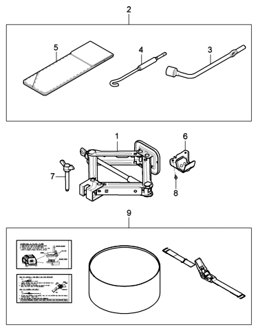 09110-4J000 Hyundai Jack Assembly