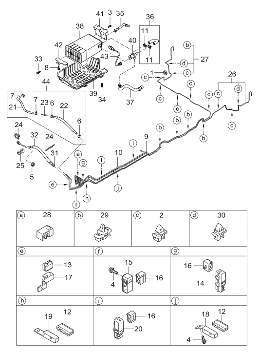 0B001-45919-B Hyundai Clip-Pipe
