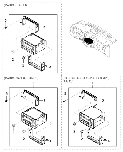 96140-4D100 Hyundai Audio Assembly