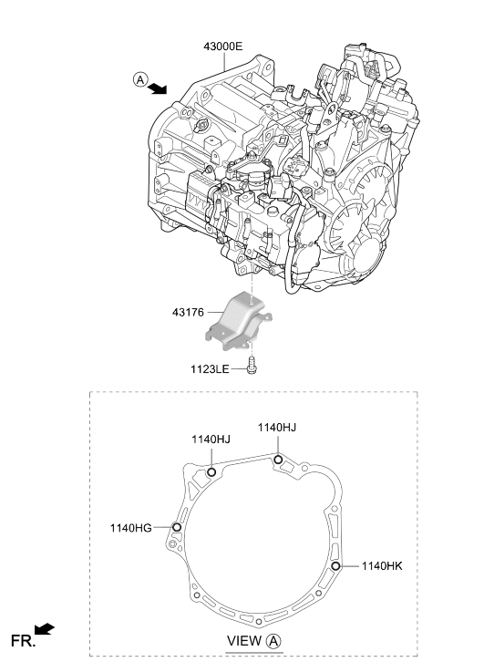 Hyundai 43000-2D143 Transmission Assembly-DCT 43000-2D143 Hyundai Transmission Assembly-DCT