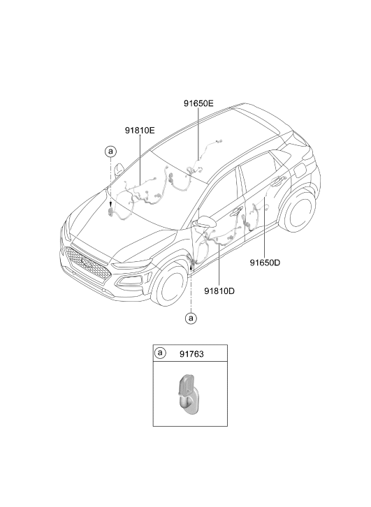 Hyundai 91600-J9220 Wiring Assembly Front Door (Driver) 91600-J9220 Hyundai Wiring Assembly Front Door (Driver)