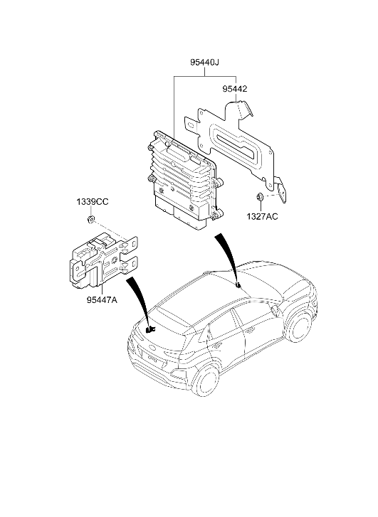 Hyundai 95447-3B700 ECU-4WD 95447-3B700 Hyundai ECU-4WD