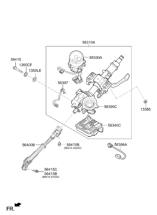 Hyundai 56397-J9000 Cable Assembly-Sensor 56397-J9000 Hyundai Cable Assembly-Sensor