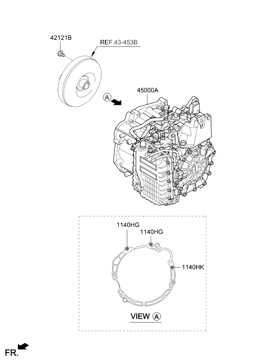 Hyundai 45000-3FEK5 ATA & Torque Converter Assembly 45000-3FEK5 Hyundai ATA & Torque Converter Assembly