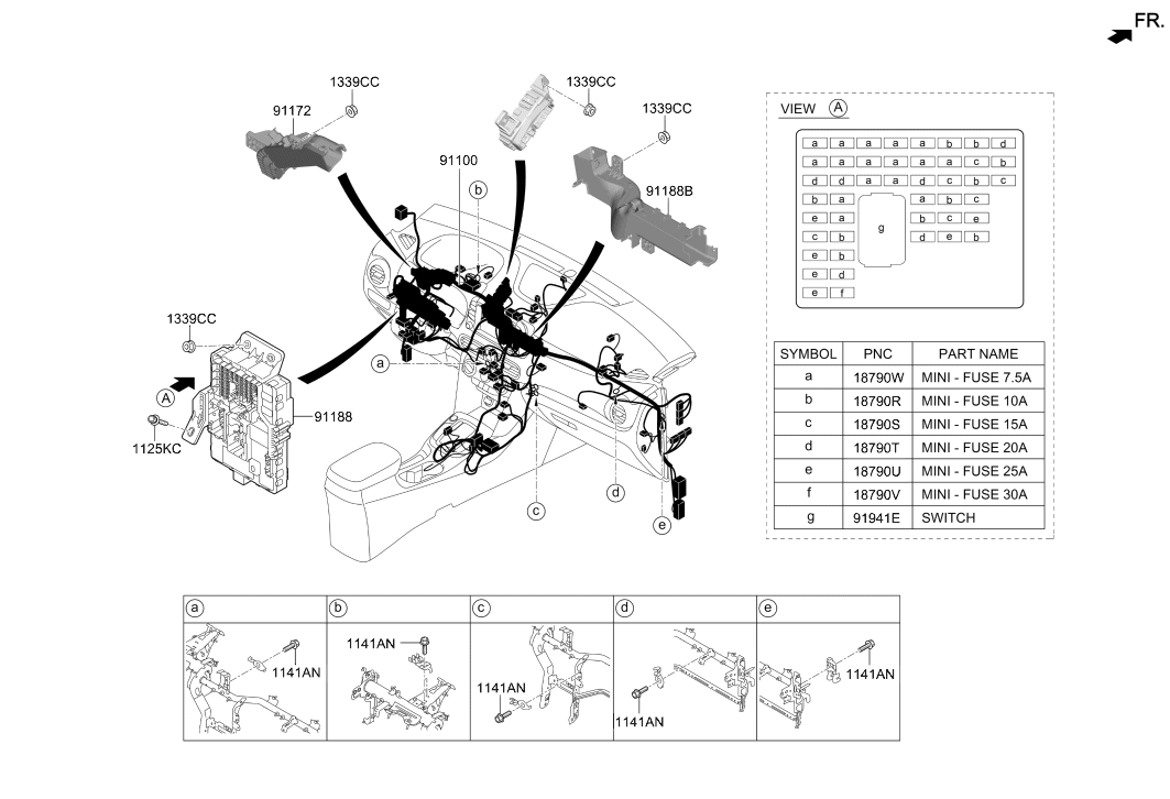 Hyundai 91125-J9161 Wiring Assembly Main 91125-J9161 Hyundai Wiring Assembly Main