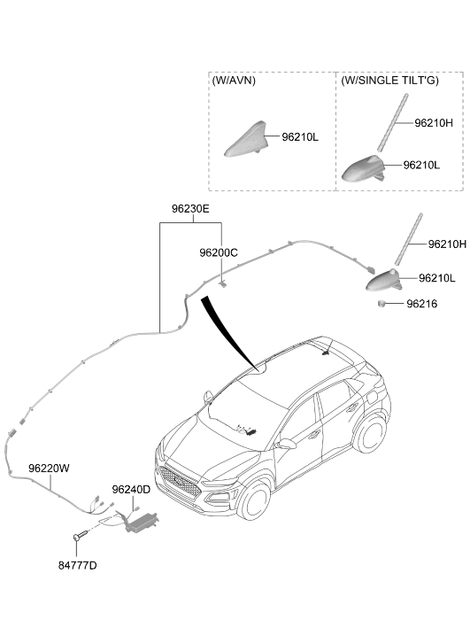 Hyundai 96220-J9650 Feeder Cable - Antenna Main No.1 96220-J9650 Hyundai Feeder Cable - Antenna Main No.1
