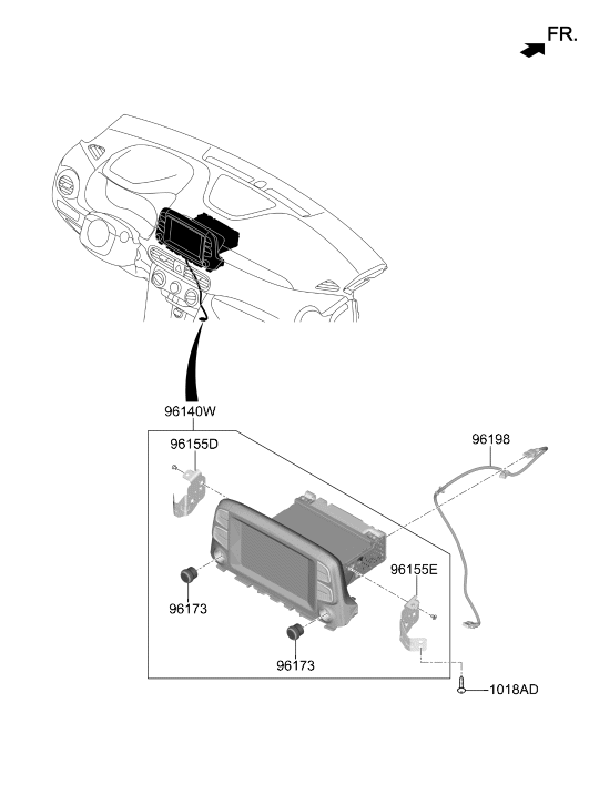 Hyundai 96160-J9160-TMT Audio Assembly 96160-J9160-TMT Hyundai Audio Assembly