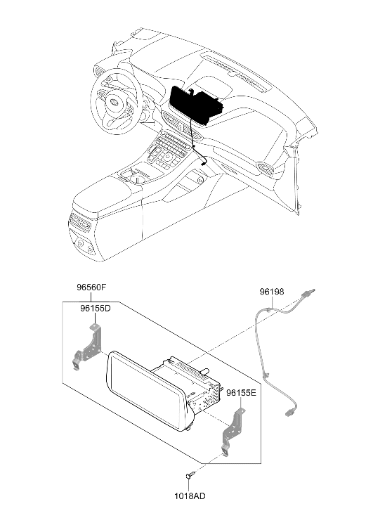 96560-CL250-RET Hyundai Avn Head Unit Assembly
