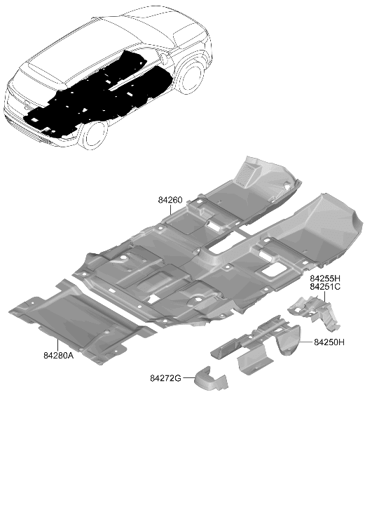 Hyundai 84255-S2300 Isolation Pad Assembly-FR Ctr TUNN 84255-S2300 Hyundai Isolation Pad Assembly-FR Ctr TUNN