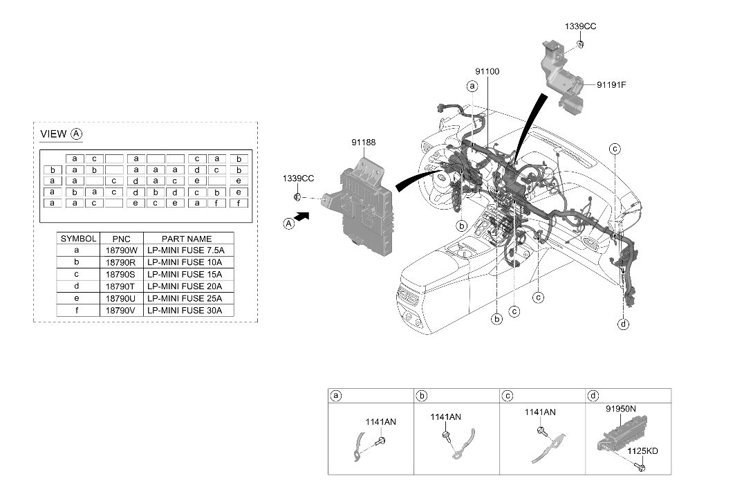 91100-GA031 Hyundai Wiring Assembly Main