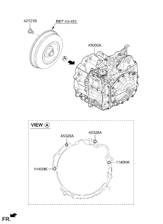 45000-4GHE0 Hyundai ATA & TQ/CONV ASSY