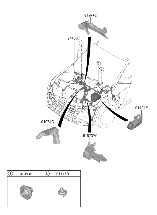 91220-N9062 Hyundai Control Wiring Assembly