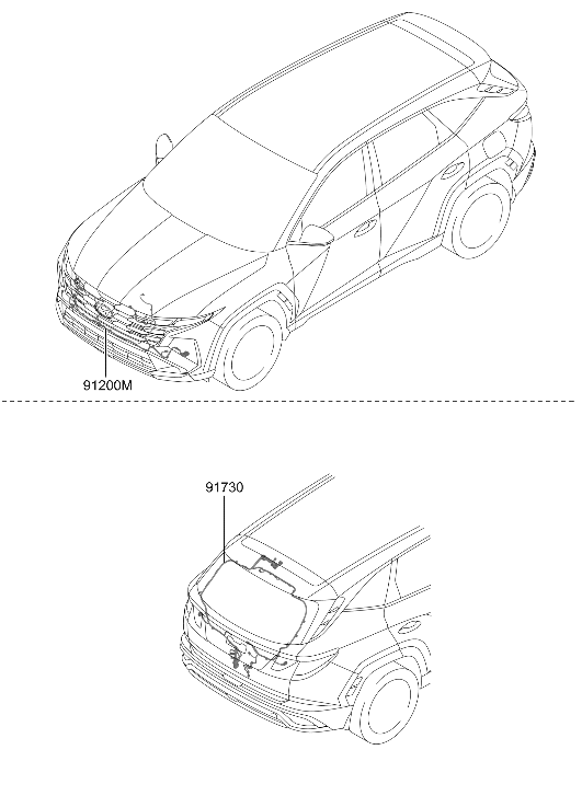91655-N9230 Hyundai WIRING ASSY-TAIL GATE EXTN