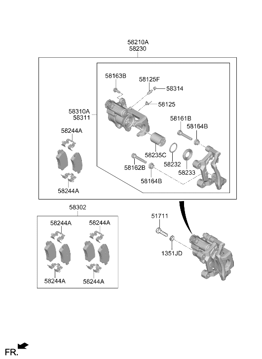 58232-HF150 Hyundai Piston Seal