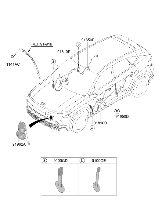 Hyundai 91962-BF000 INLET-COMBO CHARGER DUST CAP(5) 91962-BF000 Hyundai INLET-COMBO CHARGER DUST CAP(5)