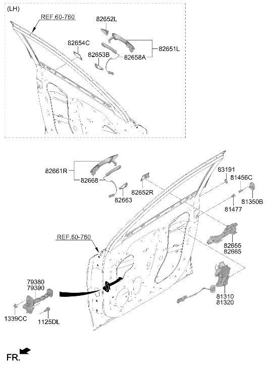 Hyundai 82667-BE400 ANTENNA ASSY-DR O/S HDL,RH 82667-BE400 Hyundai ANTENNA ASSY-DR O/S HDL,RH