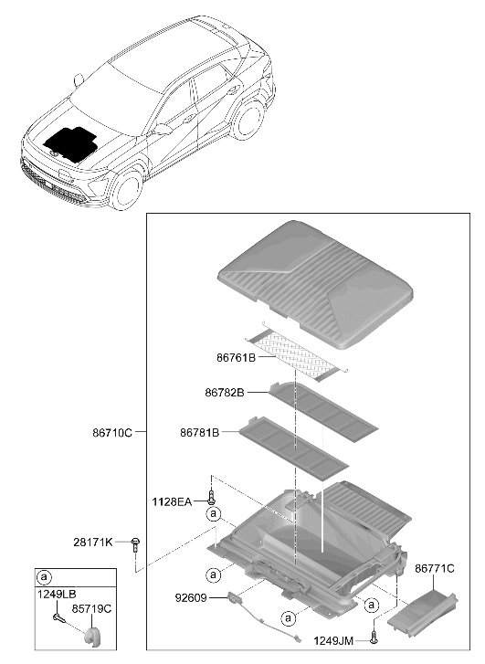 86761-BF000 Hyundai NET-FRONT TRUNK