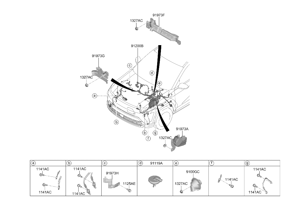 91961-BF010 Hyundai Protector Wiring