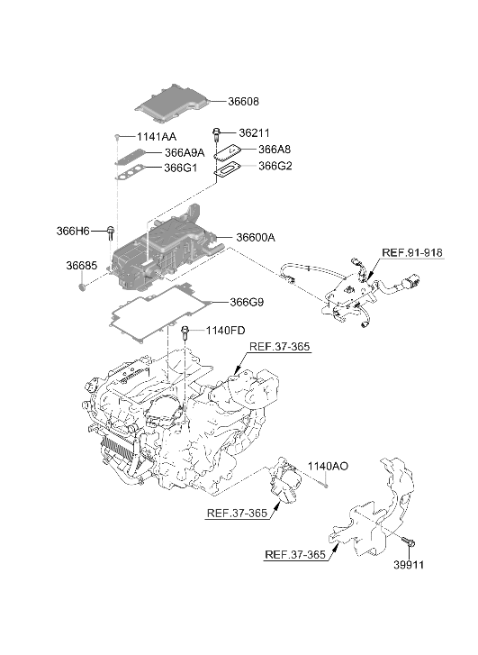 36601-0ELA1 Hyundai INVERTER ASSY