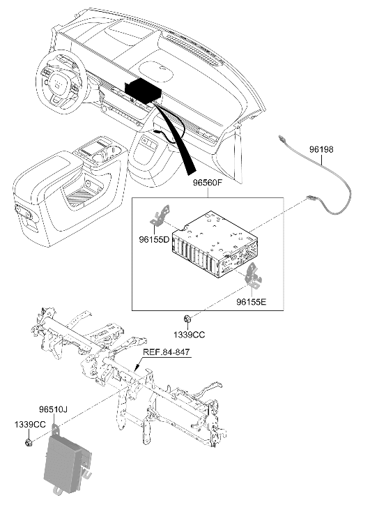 96510-PI000 Hyundai UNIT ASSY-DCU