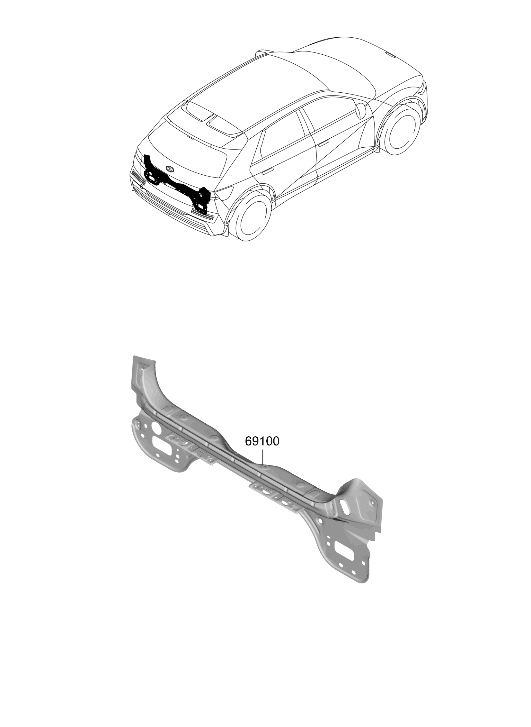 69100-PI000 Hyundai PANEL ASSY-BACK