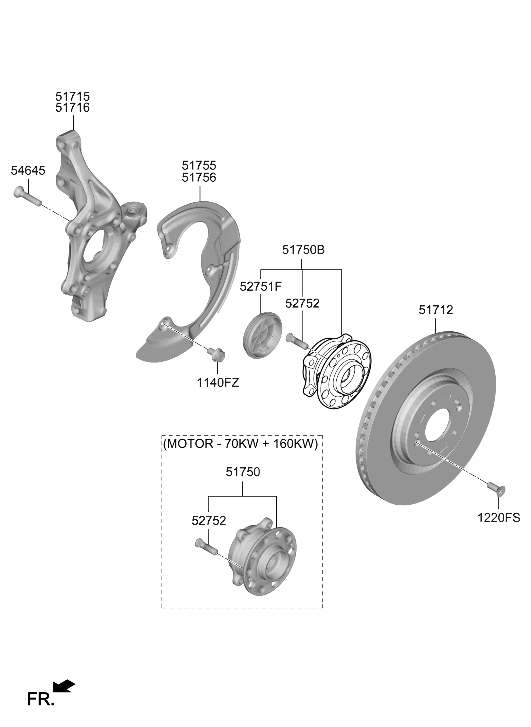 Hyundai 51755-GI500 COVER-FR BRAKE DISC DUST LH 51755-GI500 Hyundai COVER-FR BRAKE DISC DUST LH