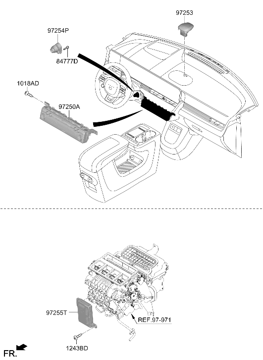 Hyundai 97250-GI100-MEE Heater Control Assembly 97250-GI100-MEE Hyundai Heater Control Assembly