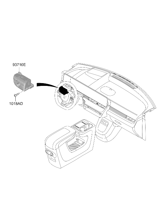 Hyundai 93700-NI300-MEE Side Crash Pad Switch Assembly 93700-NI300-MEE Hyundai Side Crash Pad Switch Assembly